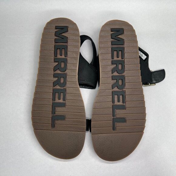 Merrell Juno Sandals Women's Size 8 Black Leather Buckle Slingback Flip Flops - Picture 10 of 12